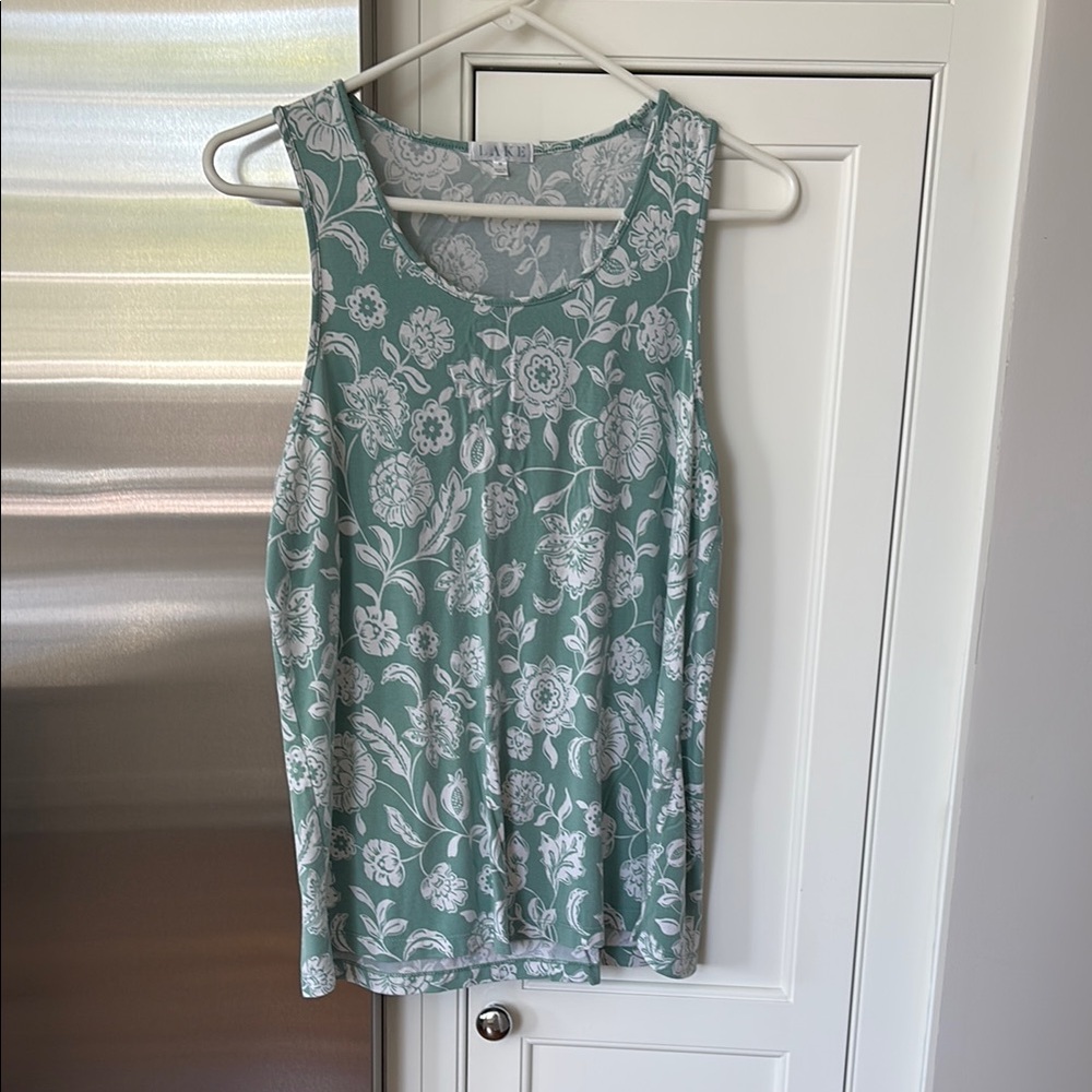Lake pajamas-Dream Modal Ribbon Tank-long set in Meadow Bouquet-medium